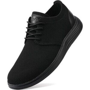 ⚡VILOCY Men's All Black Fashion Business Comfortable Breathable Dress Sneaker